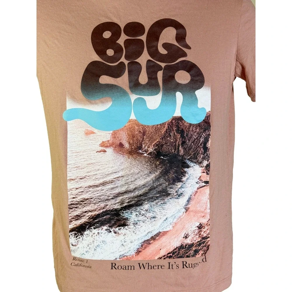 Old Navy Boys Girls Unisex T-shirt Big‎ Sur Route 1 California XL